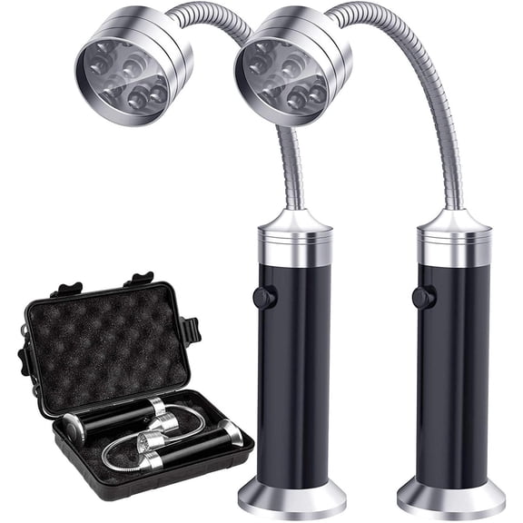 BBQ Grill Lights, Set of 2, 360-Degree Adjustable Flexible LED Lights for Barbecues and Camping
