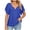 Blue, variant on Tops Women's Sales Flowy Summer-Beach Lightweight Shirts Solid Elegant Ladies Tshirts Fluffy Short Sleeve Tee Fashion Sports Tops Tshirt Athletic Vintage V-Neck T-shirt Blouse Pi