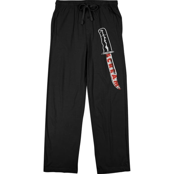 Scream 5 Bloody Knife Adult Black Sleep Pajama Pants-Small