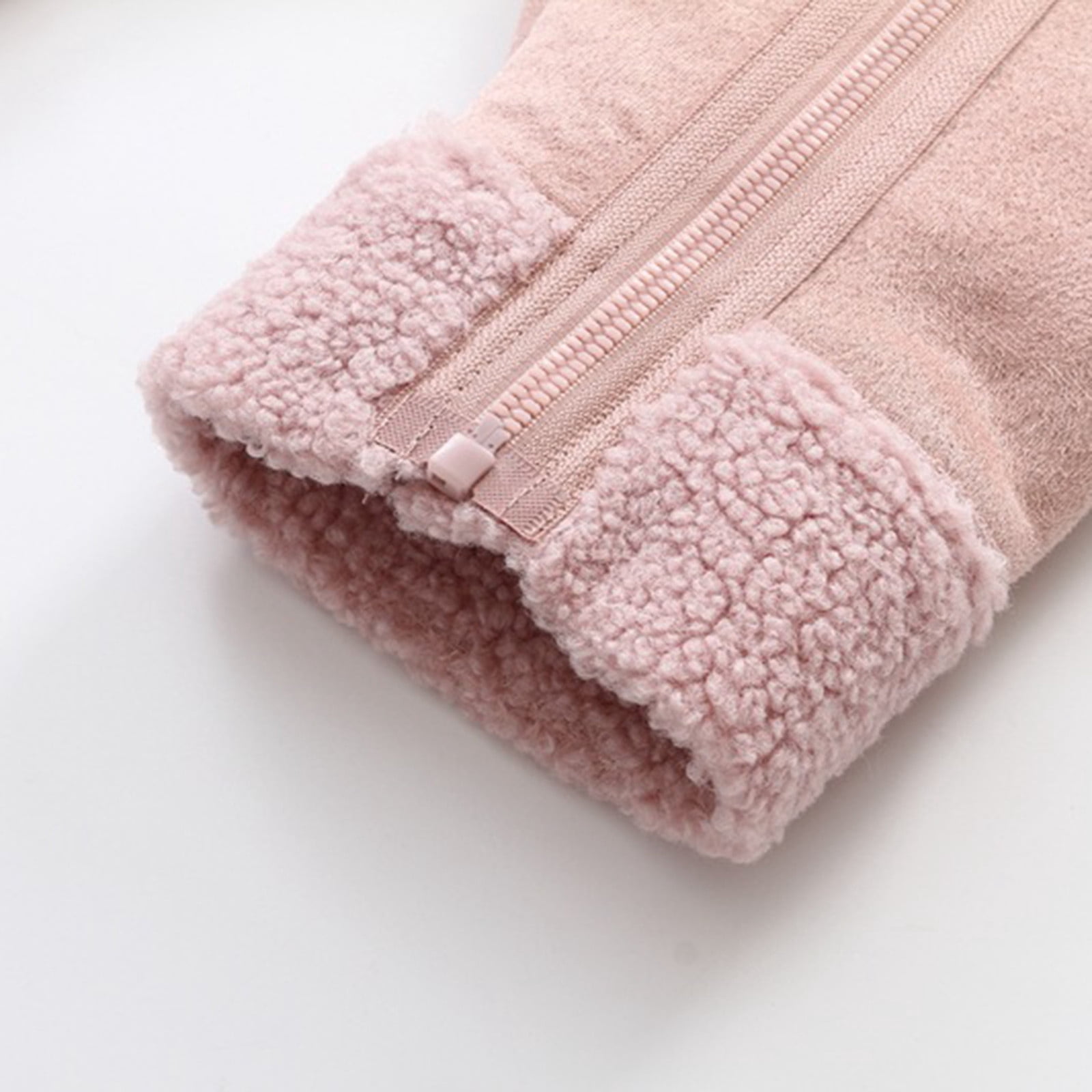 FYDUU Newborn Baby Jumpsuit Hooded Fleece Rompers Infant Boys Girls Long Sleeve Zipper Hooded Romper Newborn Fleece Jumpsuit Onesies Comfy Onesies 6-12 Months