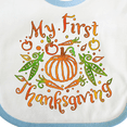 thumbnail image 4 of Inktastic My 1st Thanksgiving Pumpkin Vegetables in Orange and Green Boys or Girls Baby Bib, 4 of 4