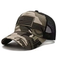thumbnail image 3 of Gorras de red de béisbol con bordado de bandera americana, sombreros casuales ajustables para exteriores, sombrero protector solar, moda de primavera y verano, 3 of 4