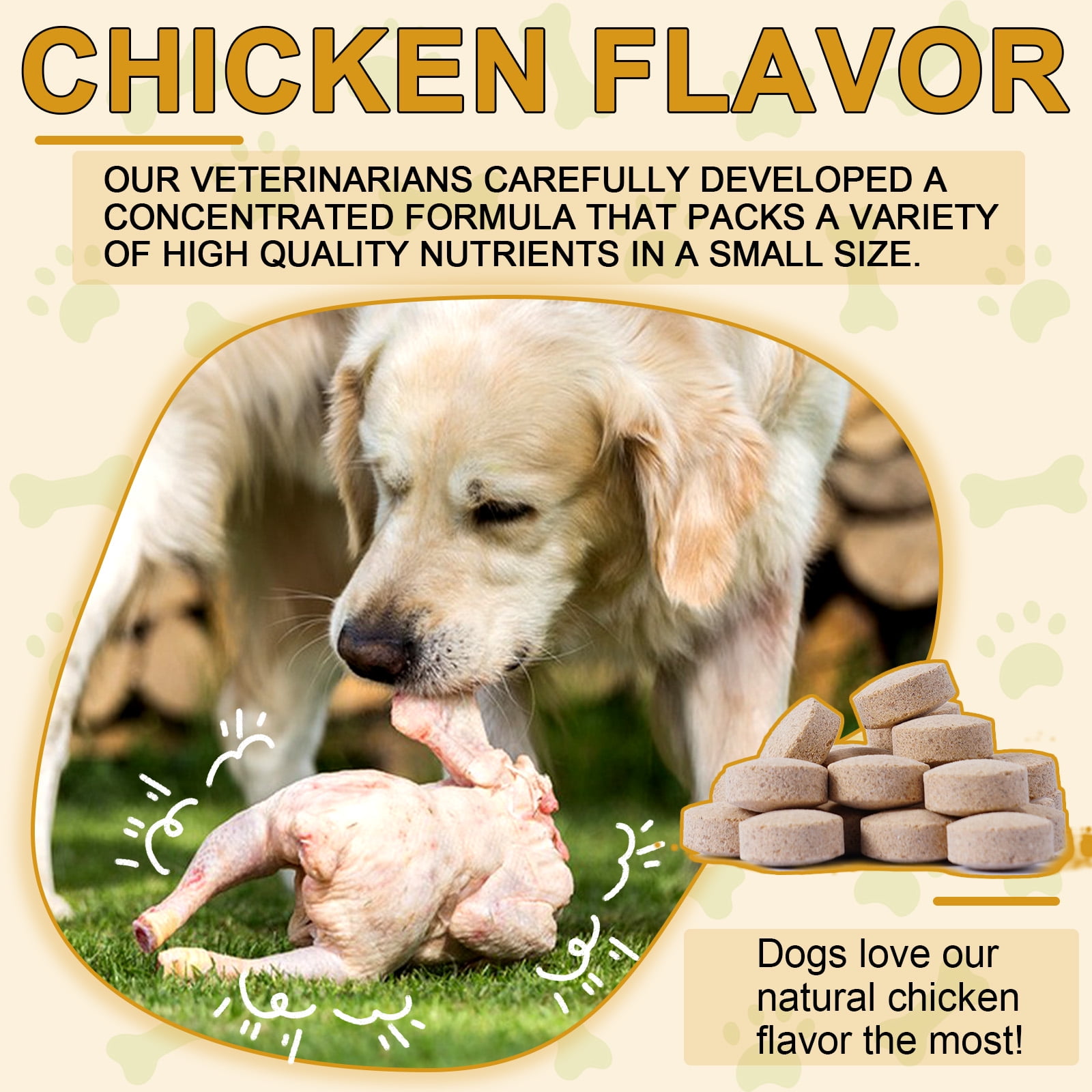 Oimmal Allergy Relief Chewable Tablets for Dog | Health Supplements for Dog | Relieve Dogs Skin Irritation and Shedding Due to Seasonal Allergies or Dermatitis | 180*2 Chewable Tablets