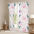 thumbnail image 3 of Manfei Cute Butterflies Black Out Curtains,Flying Animal Curtains Pack of 2 (42x63 Each),Pink White Cyan Bedroom Curtains For Girls Kids,Super Cozy Room Decor, 3 of 6