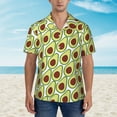 thumbnail image 2 of Pofeuu Avocado Print Hawaiian Shirt for Men Sleeves Casual Button Down Summer Beach Dress Shirts T-Shirts,Medium, 2 of 7