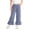 Blue-05, variant on Ugoldhm Toddlers Gingham Ruffle Hem Wide Leg Pants Elastic Waist Checkered Cropped Trousers for Summer Wear