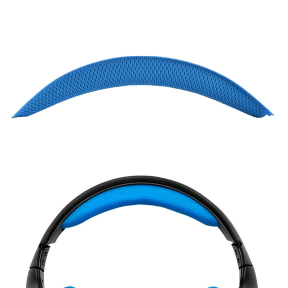 Geekria Mesh Fabric Headband Pad Compatible with Logitech G930, G430, F450 Headphones, Replacement Band Repair Part (Blue).