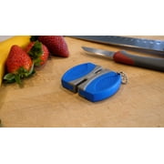 DMT PocketSharp Coarse & Fine Knife Sharpener, Simplistic & Portable Sharpening / Secure-Grip Nonslip Control Pads / Included Beaded Lanyard Chain