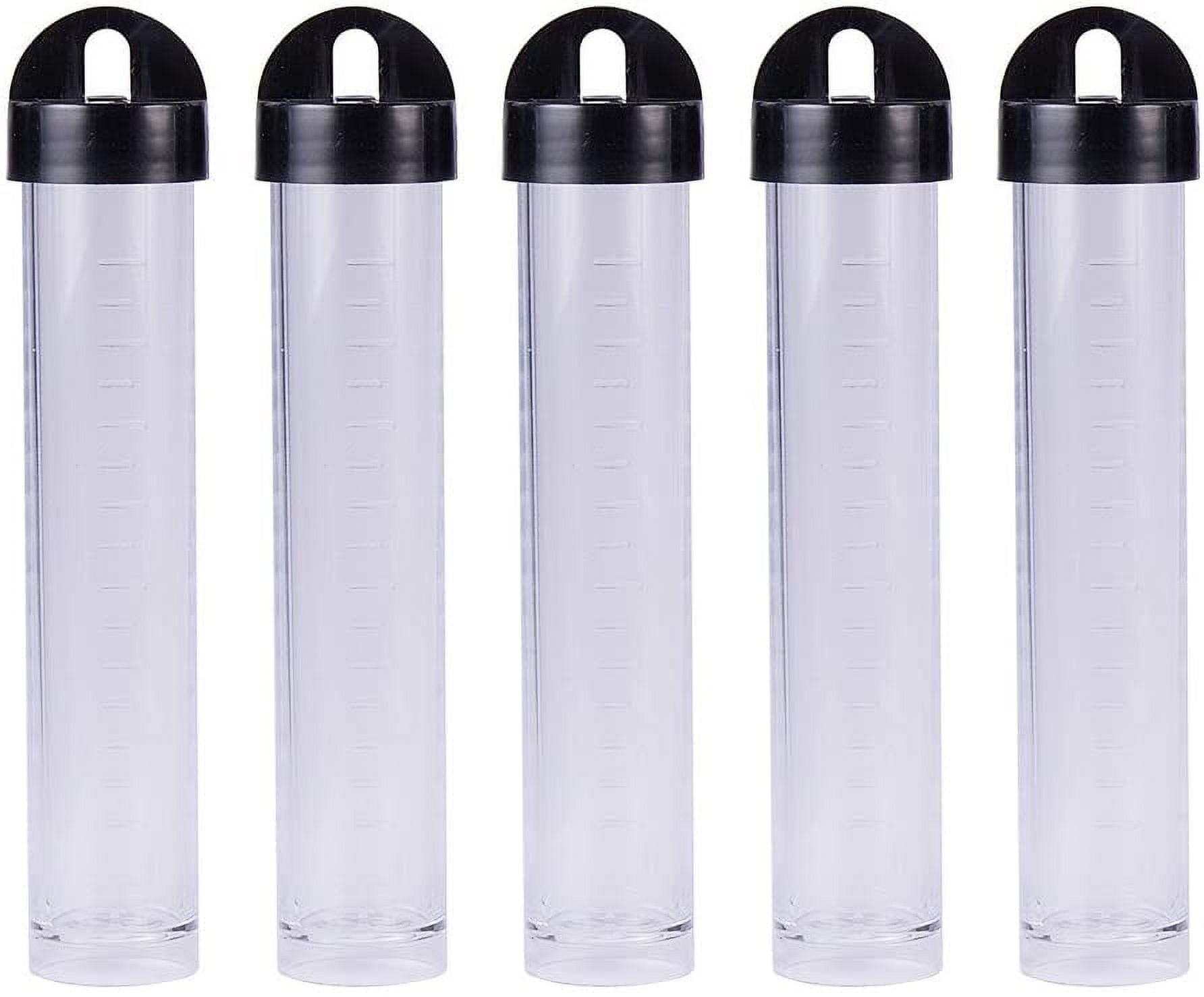 Plastic Bead Containers Seed Beads Containers Bottle Column Clear 106x21mm 30pcs/box