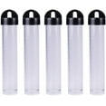 thumbnail image 6 of 30 Pack 0.85oz Clear Plastic Tube Bead Containers Liquid Containers with Black Screw-Top Lid Cylindrical Bottom Easy to Stand and Place (Diameter 0.78"/ Length 4.13"), 6 of 7