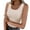 Beige, variant on Aobny Ribbed Trendy Casual Women's Tank Tops Basic Gray Tops Solid Crew Neck Muscle Womens Shirts