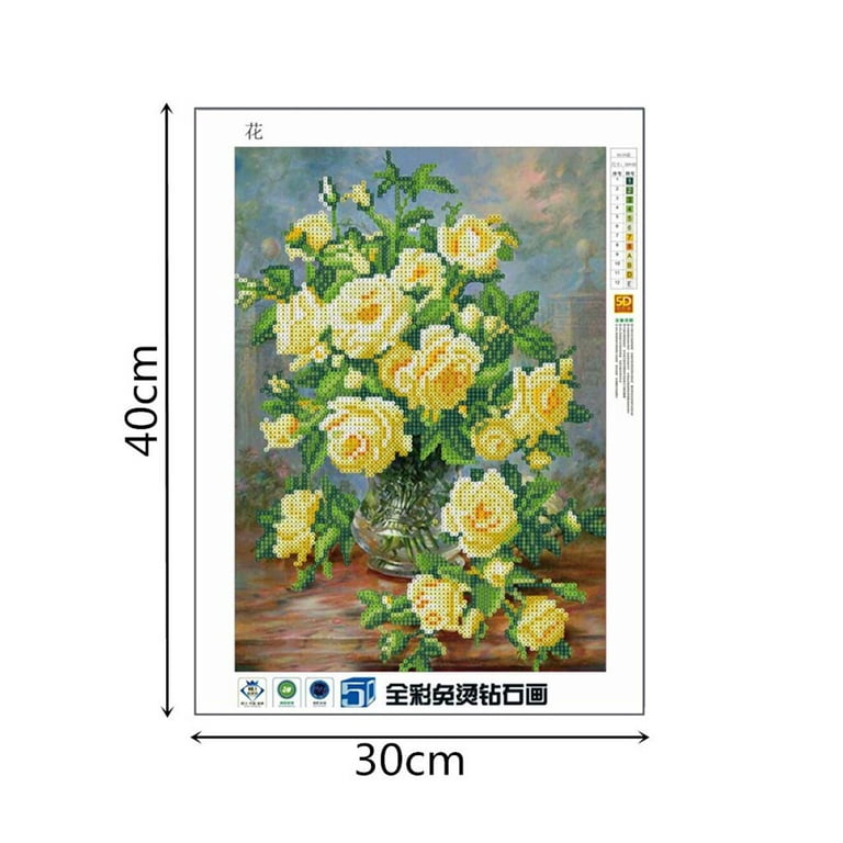 AUREUO Diamond Painting Kit for Adults Kids on Stretched Canvas 5D Gem Art  Full Drill Crystal Rhinestone Embroidery Flower Painting DIY Craft for Home