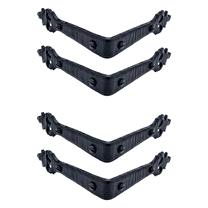 4 Pack 3.5 inch Metal Corner Protector - Black - Furniture Corner Hardware Corner Bracket Metal Embellishments for Wood Decorative Metal Trim The Tuscan Series by Borderland Rustic Hardware