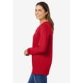 thumbnail image 3 of Woman Within Plus Size Perfect Long-Sleeve V-Neck Tee, 3 of 6