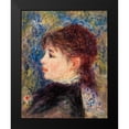 thumbnail image 2 of Renoir, Pierre-Auguste 20x24 Black Modern Framed Museum Art Print Titled - Young Woman with Rose 1877, 2 of 5