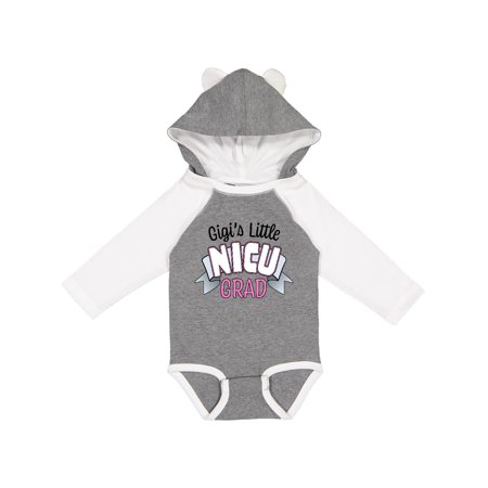 

Inktastic Gigi s Little Nicu Grad in Pink with Banner Gift Baby Boy or Baby Girl Long Sleeve Bodysuit