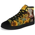 thumbnail image 5 of Aidianart Womens Sunflower High Top Shoes High Top Canvas Sneakers Size 13, 5 of 5