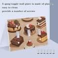 thumbnail image 3 of Yayeee Toggle Light Switch Wall Plate 3-Gang 6.37"x4.48" Decorative Outlet Cover, Creamy Cake, 3 of 7