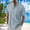 Light Blue, variant on Oplxuo Men's Casual Henley Shirt Short Sleeve Summer Shirts Linen Band Collar Summer Beach Hippie T-Shirts