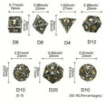 thumbnail image 2 of Hollow Polyhedron Dragon Metal Dice Suitable For Dungeons And Dragon RPG MTG Tabletop Games D&D Trailblazer Shadow And Math Teaching Suit 7-piece Set, 2 of 4