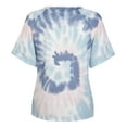 thumbnail image 4 of Jophufed Women Shirts Large Size Tie-Dye Printing Short Sleeve O-Neck Top Tee T-Shirt Blouse Gifts, 4 of 4