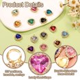 thumbnail image 3 of Uxcell 20 Pcs Rhinestone Heart Charm Crystal Heart Rhinestones Pendants Flat Back Craft Supplies for Jewelry Making Bracelet Necklace Earring Pendant DIY Accessories, Rojo Rosa, 3 of 7