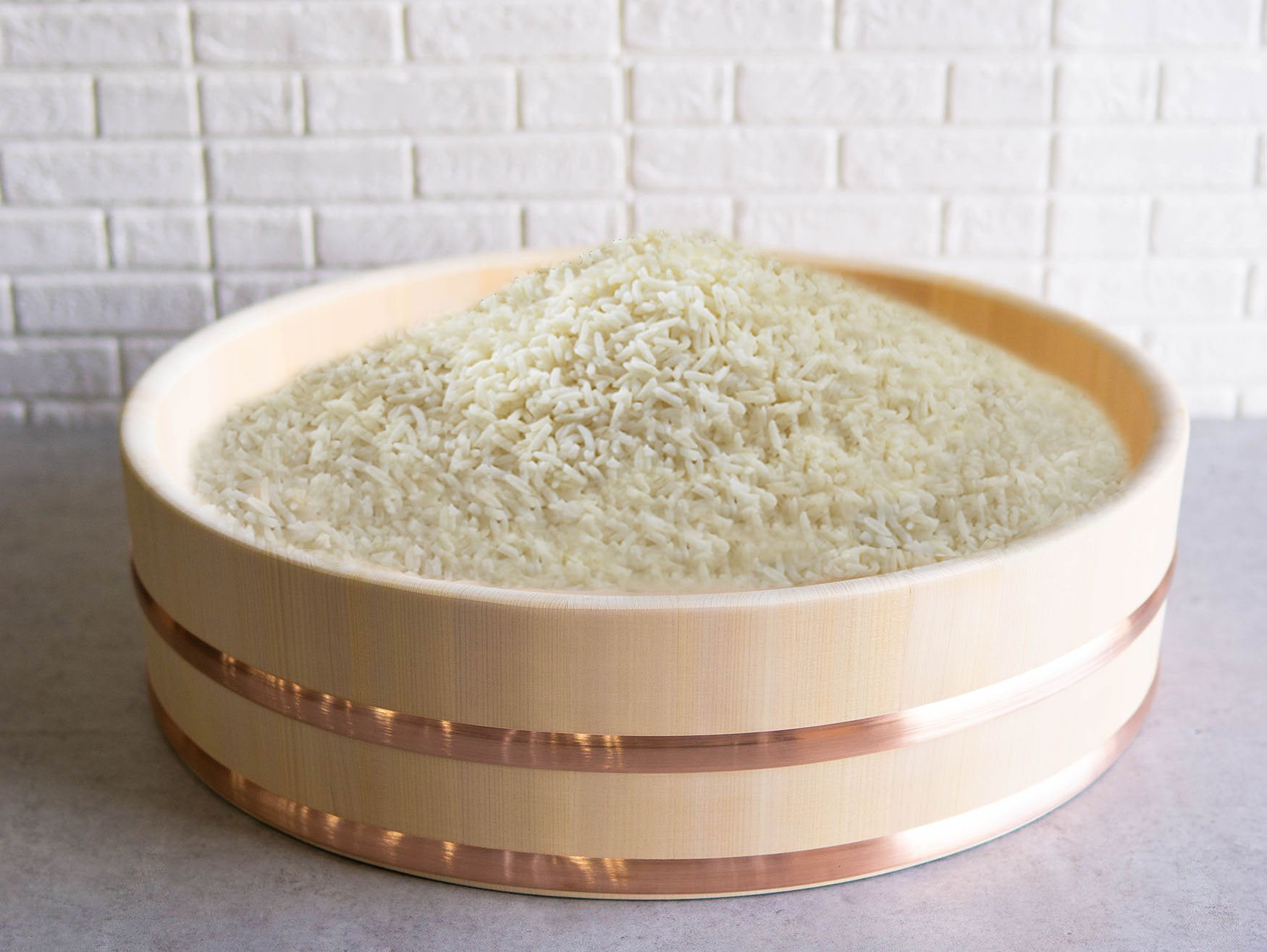 Handai Hangiri Wooden Sushi Rice Bowl Sushi Mixing Bowl 