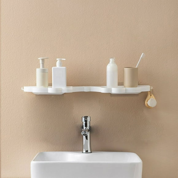 SuoKom Shelves Shower Shelf Corner Shelves Wall Storage Display Organizer for Bathroom Kitchen Bedroom Living Room Corner Shelf Kitchen Multifunctional Non-Perfora