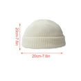 thumbnail image 3 of Tuque Tricotée Exquise Confortable Style Simple Femmes Hommes Mode Chapeaux Couvre-Chef Ornement Vêtement Accessoire pour Déco de Robe Blanc, 3 of 6
