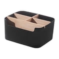 thumbnail image 2 of Caja de almacenamiento de escritorio con 5 compartimentos divididos, organizador de plástico impermeable para cosméticos, controles remotos, papelería y accesorios pequeños, 18.2x14.8x9.7 cm, 2 of 7