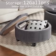 thumbnail image 4 of No-Assembly Storage Ottoman: 4-in-1 Footrest, Seat, Coffee Table with 12 Gallon Hidden Storage. Supports 300lbs, 24 Inches., 4 of 8