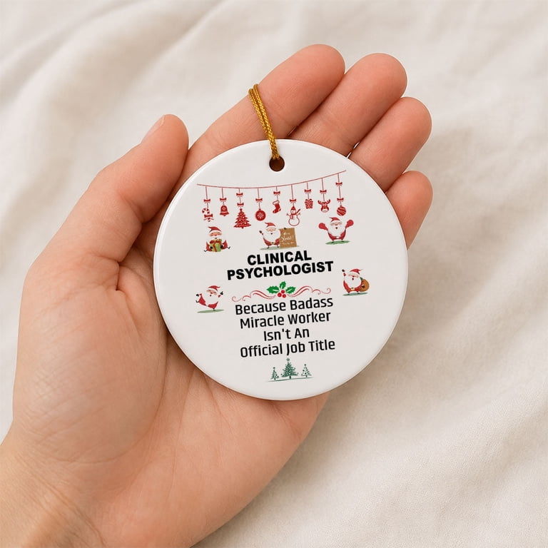 Clinical Psychologist Holiday Ornament, Miracle Worker Job Appreciation ...