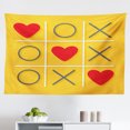 thumbnail image 1 of Love Tapestry, Rocket Goes to The Space I Love You to The Moon and Back Words Stars Design, Fabric Wall Hanging Decor for Bedroom Living Room Dorm, 2 Sizes, Yellow Indigo, by Ambesonne, 1 of 1
