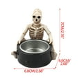 thumbnail image 3 of FastXmas Halloween Skull Tealight Holders, 3.5" Resin Human Skeleton Design Candlestick, Gothic Style Votive Tea Light Candle Holder Desktop Crafts Halloween Decorations for Table Centerpiece Party, 3 of 9
