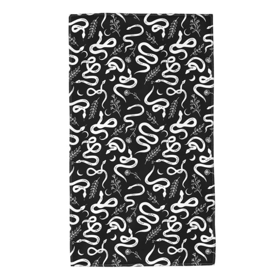 Rateoe Hand Drawn Snake Pattern Microfiber Towel, Beach Towel, Pool Towel, Quick-dry Travel Towel, Soft and Plush towel, Absorbent Towel-27.5x16 Inch