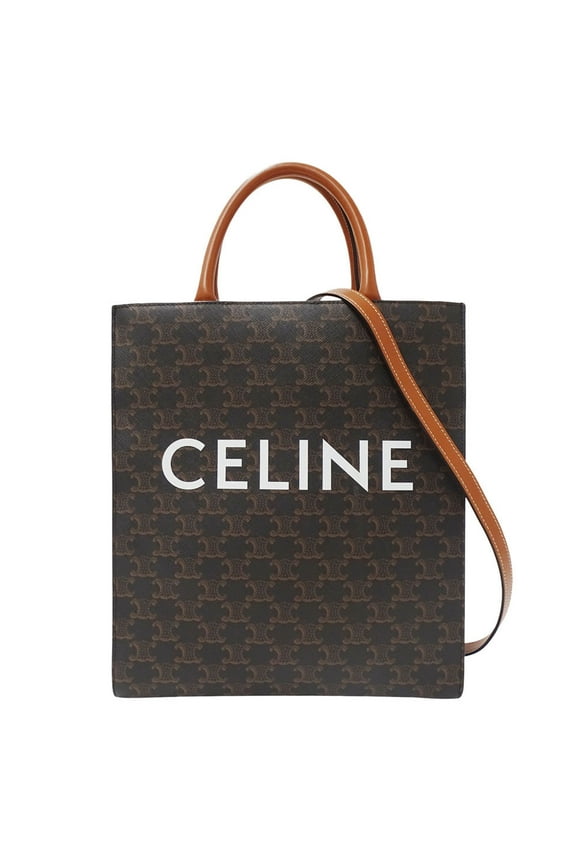 Pre-Owned CELINE Women's Handbag Shoulder Bag 2way Triomphe Canvas Vertical Cabas... (Good)