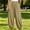 Khaki, variant on Women's Daily Cotton Linen Jogger Pants Elastic Waist Cuffed Ankle Loose Harem Relaxed Fit Navy XL