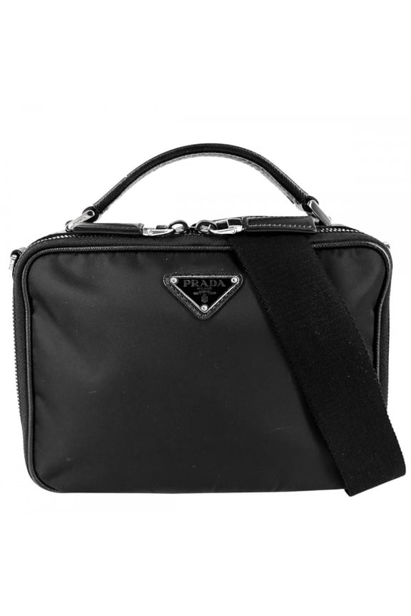 Pre-Owned Prada Men's and Women's Brick Triangle Logo Shoulder Bag/Handbag/Crossbody Bag -...