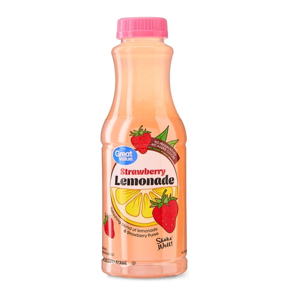 Great Value Strawberry Lemonade, 16 fl oz