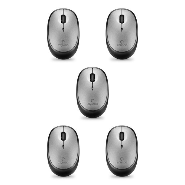 Tholdsy Ratón inalámbrico de plástico para computadora con receptor USB 1600DPI Ratón óptico ergonómico con para computadora portátil de No.01 5piezas