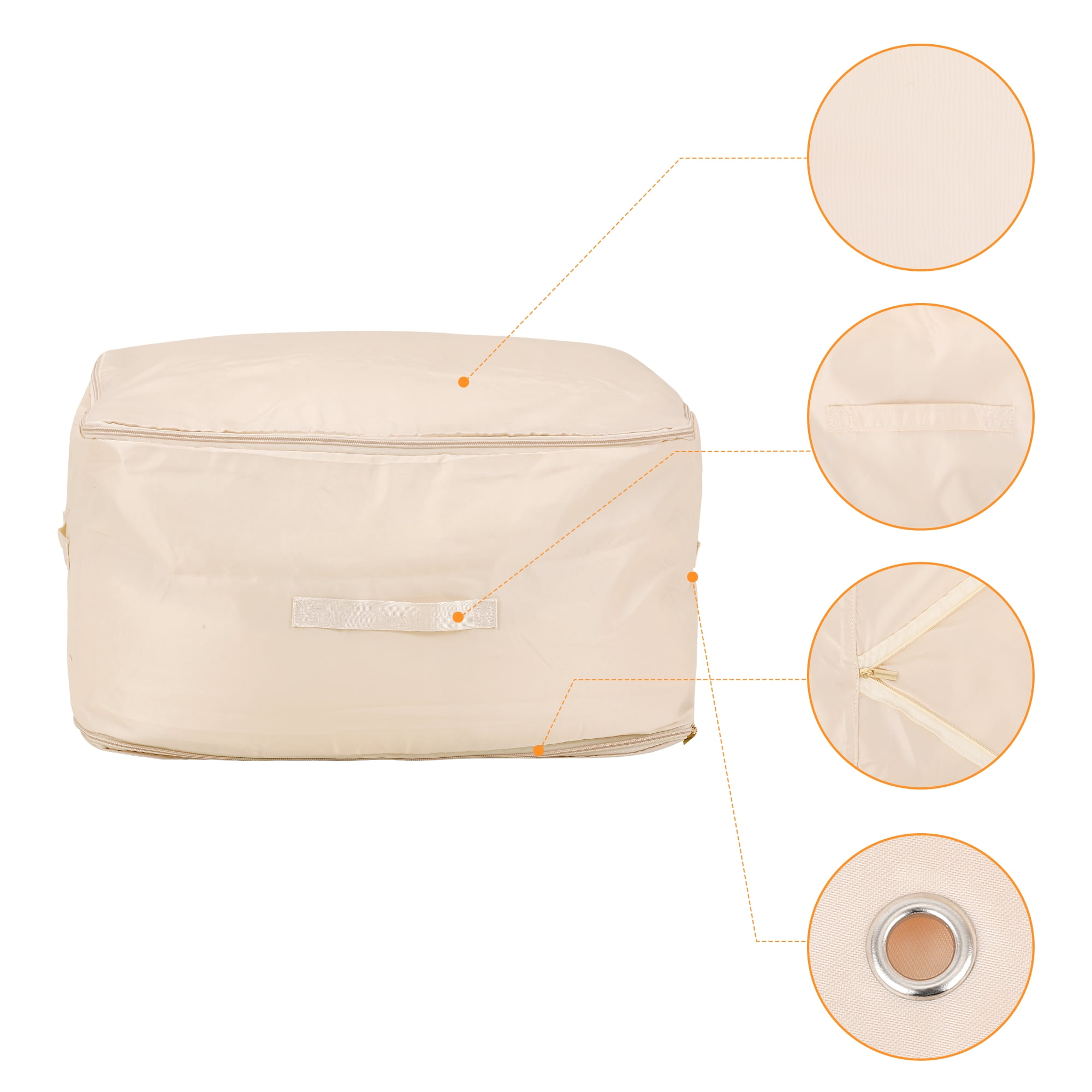 Unique Bargains 1 Pack Clothes Storage Bags Moving Bags Apricot 21*16.5*23.5in