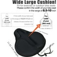thumbnail image 4 of Comfortable Exercise Bike Seat Cover - C6 Large Wide Foam & Gel Padded Bicycle Saddle Cushion for Women Men, Fits for Peloton, Stationary, Cruiser Bikes, Indoor Outdoor Cycling, Soft, 4 of 7