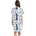 thumbnail image 3 of Beach Vacation Clothes Kimono Cardigan Loose Swimsuit Cover Up for Women Statue Liberty with Stars S, 3 of 6