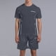 thumbnail image 4 of Ropa Deportiva de seda de hielo para hombre, traje de Fitness para correr, camiseta informal de secado rápido y pantalones cortos, chándal de entrenamiento de 2 piezas, 4 of 4