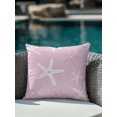 thumbnail image 3 of Outdoor Pillows Waterproof, Vintage Pink Starfish Bedding Throw Pillows with Insert for Couch Sofa Bed, Summer Coastal Beach Marine Life 18x18 Inch Pillowcases Decorative Patio Pillow Set of 1, 3 of 7
