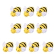 thumbnail image 1 of Trayknick 10Pcs Bee Shape Mini Animals Decor Bright Color Resin Cartoon Exquisite DIY Miniature Animals Crafts Accessories Yellow, 1 of 13