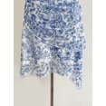 thumbnail image 6 of Women'S Floral Print Sleeveless Backless Deep V Neck Ruffled Backless Fitted Dress Knotted Bohemian Dress Blue S, 6 of 7