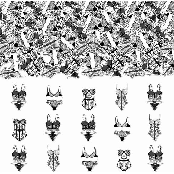 200PCS Lingerie Bachelorette Party Confetti Lingerie Bridal Shower Confetti Bras and Panties Party Decor Underwear Party Decorations for Women Bachelorette Party Bridal Shower Supplies