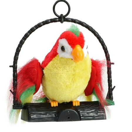 Waving Wings Talking Talk Parrot Imitates & Repeats What You Say Gift Funny (Best Talking Quaker Parrot)