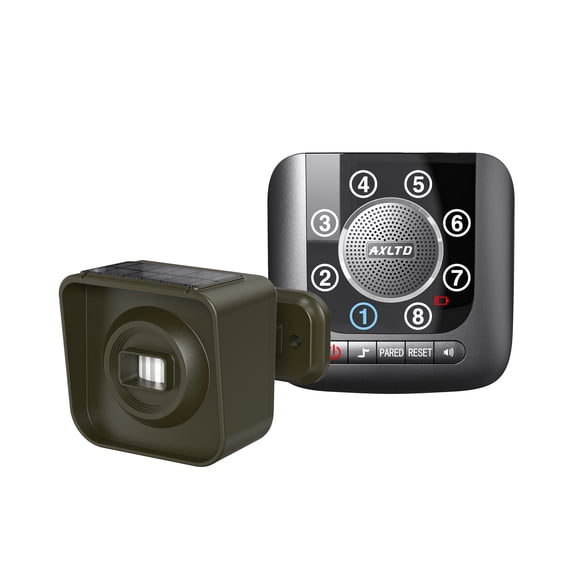 GJX Solar Driveway Alarm,2625 Ft Long Range Wireless Driveway Alarm,Outdoor Waterproof Motion Sensor with 1 Receiver and 1 Sensor,Alarm System for Fish Pond,Orchard Intrusion Protection